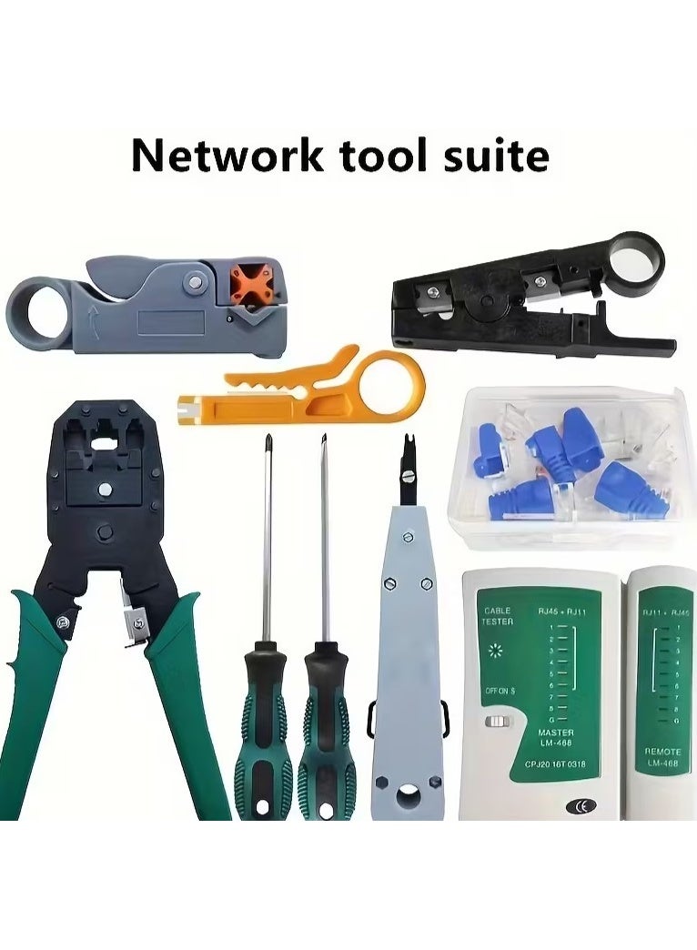 Terabyte RJ45 Crimping Tool Kit for RJ11/RJ12/CAT5/CAT6/Cat5e, Professional Computer Maintenance Lan Cable Tester Network Repair Tool Set Wire Crimper Wire Connector Stripper Cutter - Image 4