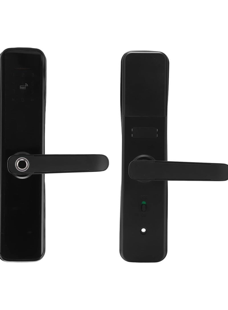 GGOOT Smart Entry Door Lock, WiFi Fingerprint Password Lock, Touch Panel Electronic Door Lock, Support Password IC Card Remote Unlocking Generate a Temporary Password Function for Home Office - Image 1