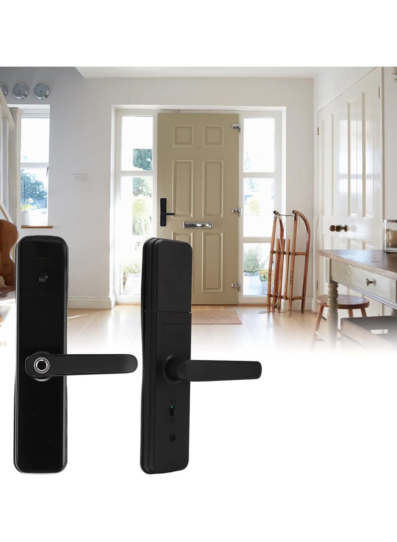 GGOOT Smart Entry Door Lock, WiFi Fingerprint Password Lock, Touch Panel Electronic Door Lock, Support Password IC Card Remote Unlocking Generate a Temporary Password Function for Home Office - Image 4