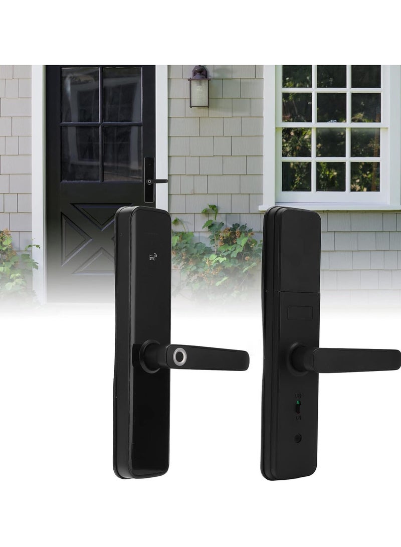 GGOOT Smart Entry Door Lock, WiFi Fingerprint Password Lock, Touch Panel Electronic Door Lock, Support Password IC Card Remote Unlocking Generate a Temporary Password Function for Home Office - Image 5