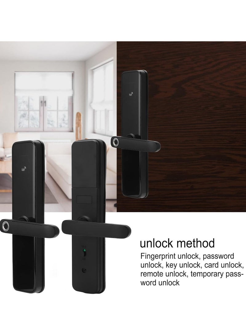 GGOOT Smart Entry Door Lock, WiFi Fingerprint Password Lock, Touch Panel Electronic Door Lock, Support Password IC Card Remote Unlocking Generate a Temporary Password Function for Home Office - Image 3