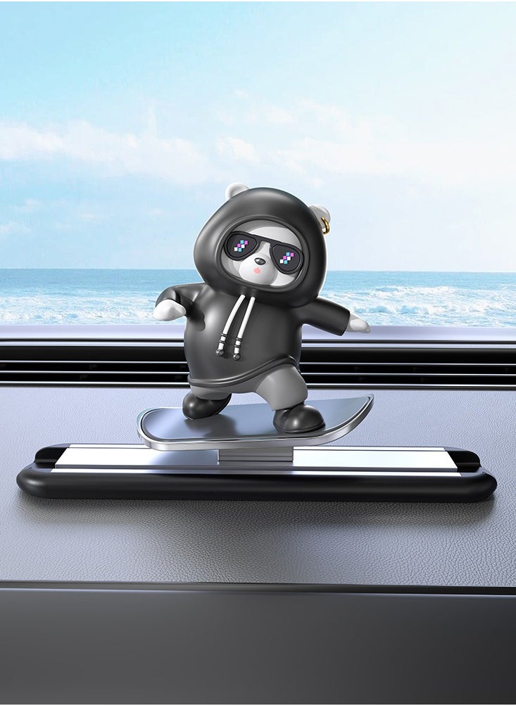 Generic Skateboard bear Car Interior Decoration Dashboard Ornament Fashion Funny Cute Home Decoration Auto Accessories Car Decoration Interior  - Image 1