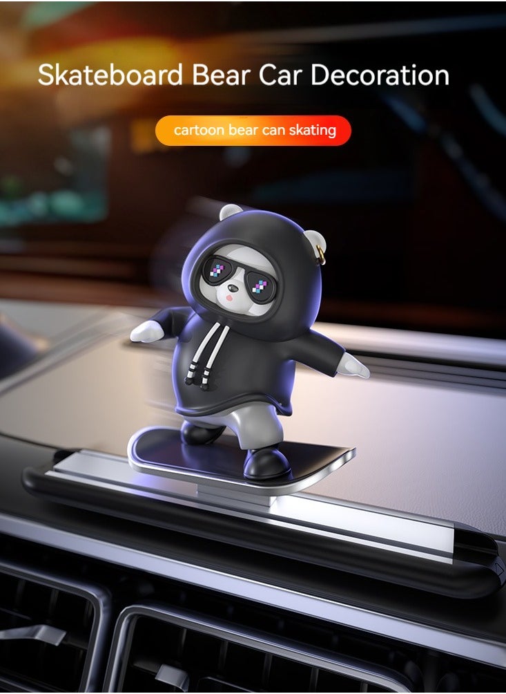 Generic Skateboard bear Car Interior Decoration Dashboard Ornament Fashion Funny Cute Home Decoration Auto Accessories Car Decoration Interior  - Image 2