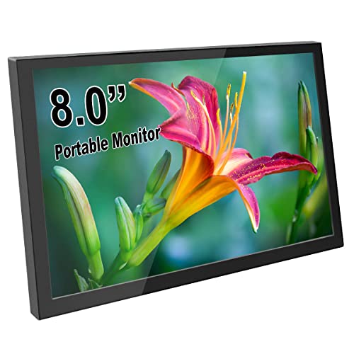 ELECROW 8 Inch Portable Monitor, 1280x800 Mini HD Display with Built-in Speakers, USB Powered, Non-Touch LCD Screen for Raspberry Pi, PC, Laptop, Jetson Nano, Game Consoles - Image 1