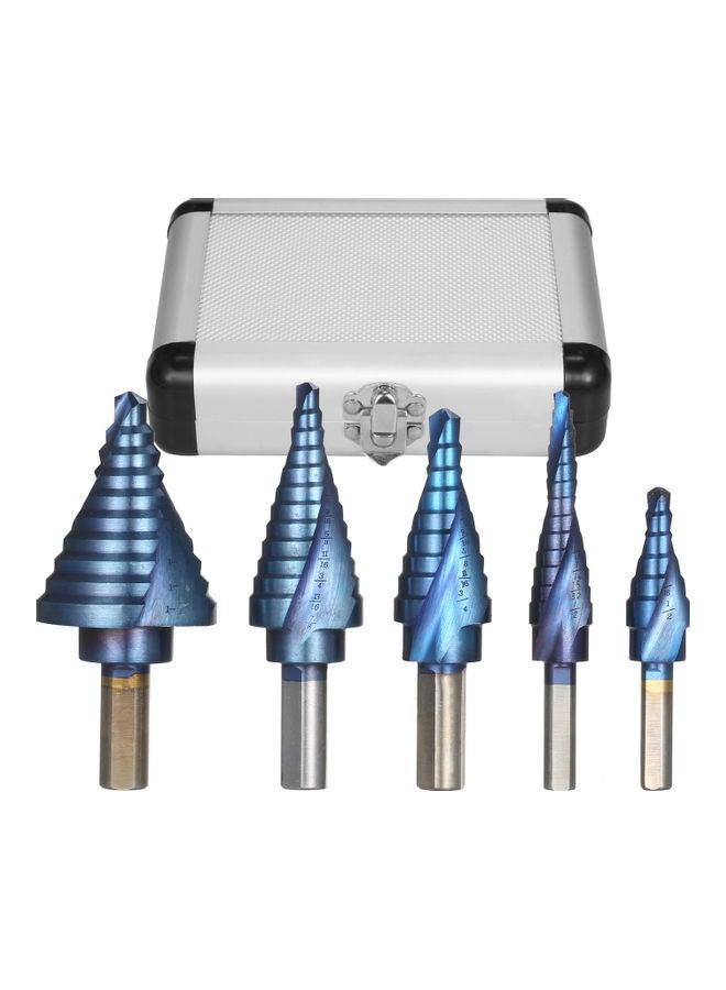 NIBEMINENT 5-Piece Hole Drilling Drill Bit Set Blue 15.00 x 4.20 11.50cm - Image 1