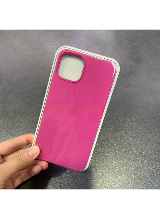 Generic For Iphone16 Liquid Silicone Phone Case For Iphone 16Pro Max/16Pro Full Covering Drop-Resistant Protective Case-Color:Dragon Fruit [with Logo]-Applicable Model:For Iphone16pro [sealed Packaging]  - Image 1