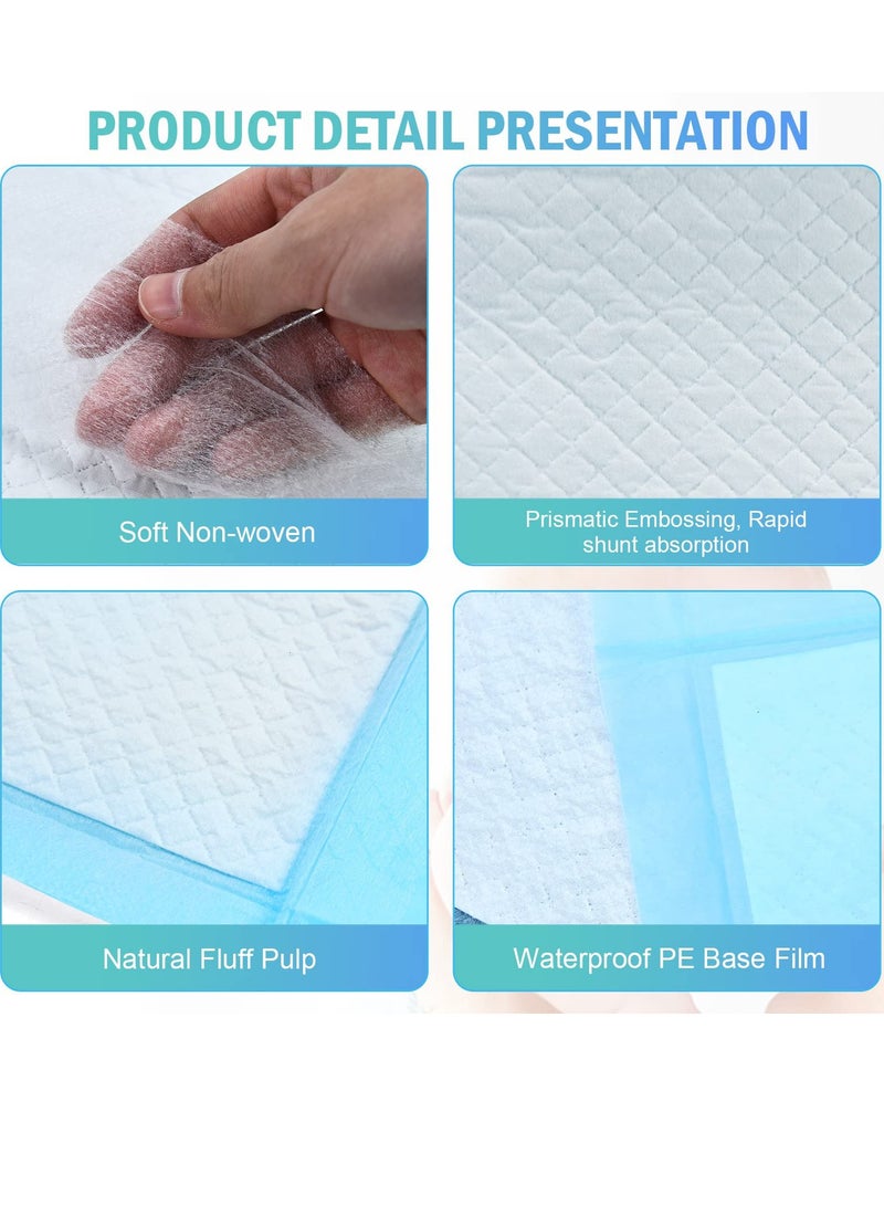 40 قطعة من وسادات تغيير الحفاضات كبيرة الحجم للاستخدام مرة واحدة، مقاس 24 بوصة × 24 بوصة، وسادات طاولة تغيير الحفاضات المقاومة للتسرب، وسجادة حماية السرير، مصنوعة من قماش ناعم غير منسوج - Image 3