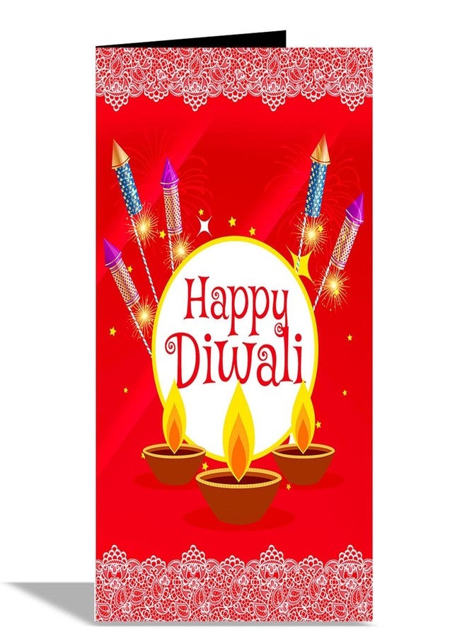 Alwaysgift Happy Diwali 2 Diyas, Ladies Wallet, Smiley Keychain,s & Greeting Card Combo Set - Image 2