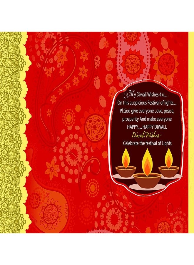 Alwaysgift Happy Diwali 2 Diyas, Ladies Wallet, Smiley Keychain,s & Greeting Card Combo Set - Image 3