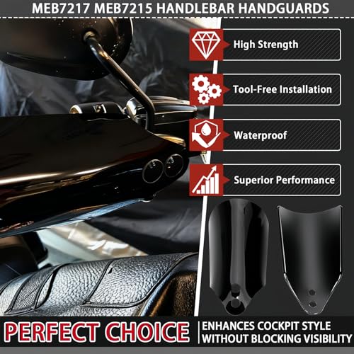 KOONDHEEND Motorcycle Handguards Fits For 1996-2025 Harley Touring Road Glide Electra Glide Road King Softail Sportster Dyna Handguards Series Upgrade Bracket Wind Handguards | Motorcycle Accessories - Image 2