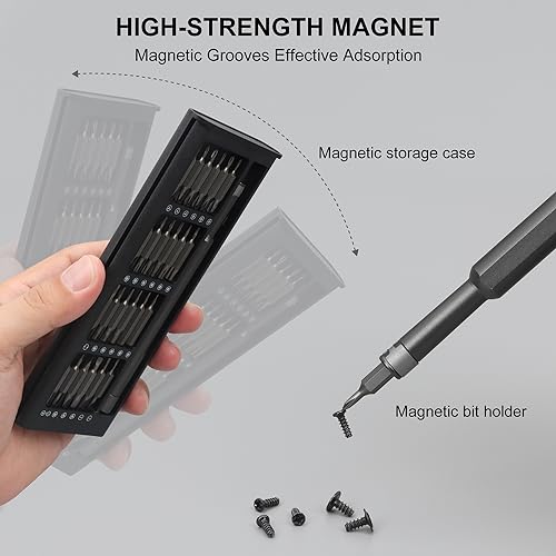 Sharden Precision Screwdriver Set 49 in 1 SHARDEN Small Screwdriver Set Magnetic Repair Tool Kit for Laptop, iPhone, Cell Phone, PC, MacBook, Tablet, Computer, PS5, PS4, Electronic, Glasses, Watch - Image 4