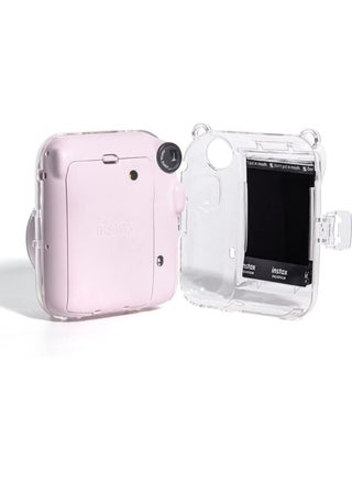 Clear Case Storage Case Compatible with Fujifilm Instax Mini 12 Instant Camera Accessories with Films Pocket Photo Holder，Sticker Decal and Adjustable Shoulder Strap - view 3