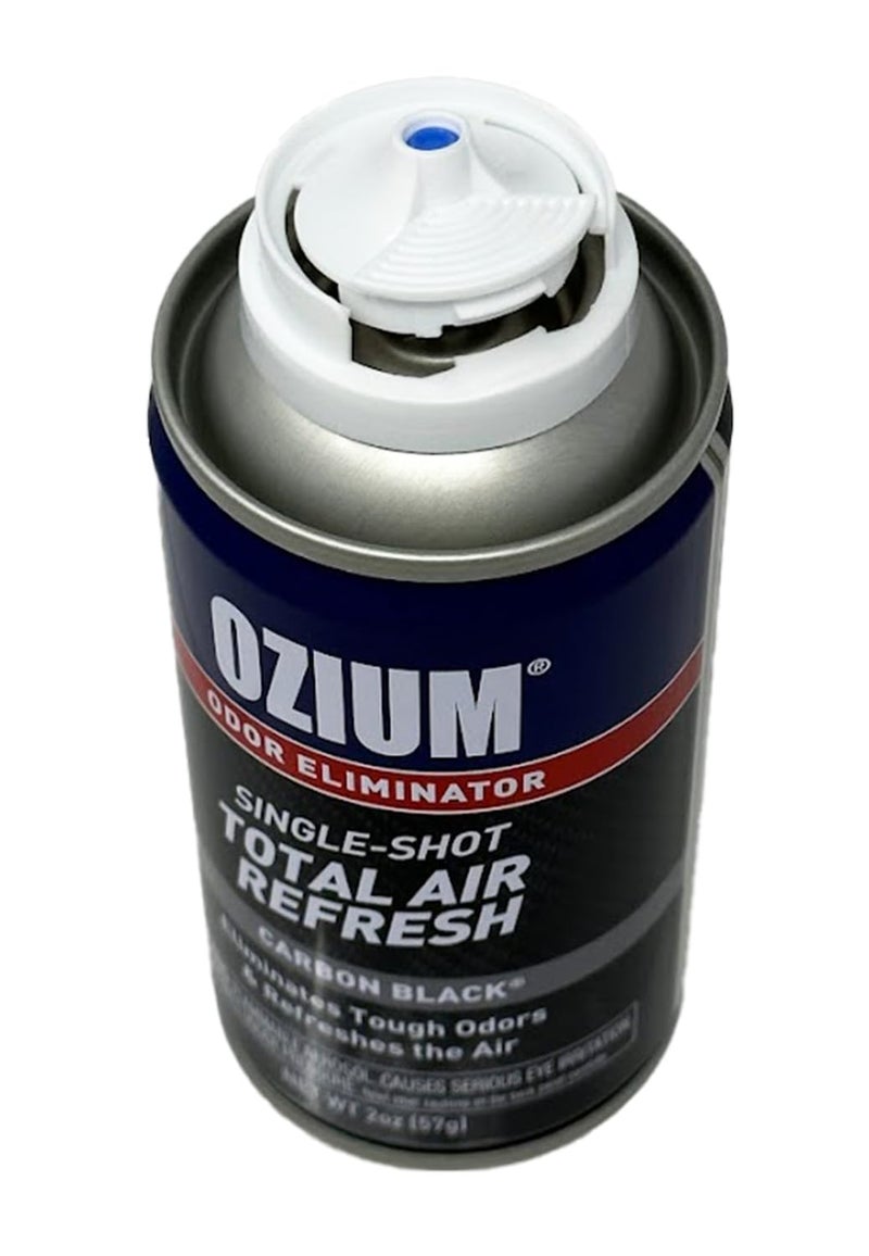 Ozium معقم الهواء أوزيوم، 2 أونصة رذاذ السيارة: مزيل رائحة الدخان بجرعة واحدة ومعطر هواء السيارة (أسود كربوني، 4 عبوات) - Image 3