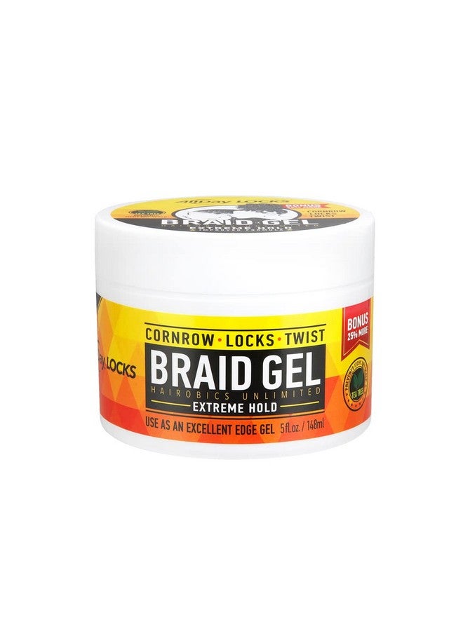 AllDay Locks Braid Gel | Extreme Hold, Smooths & Tames Frizz | No Flaking or Drying | High Shine, Long Lasting for Braids, Locks, Twists, Cornrows | 5 oz - Image 1