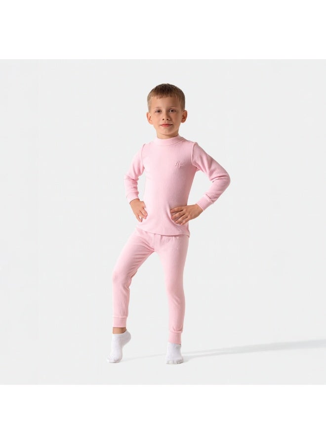 Unisex Children's Thermal Underwear Set, Long Sleeve Top and Pants - Image 1