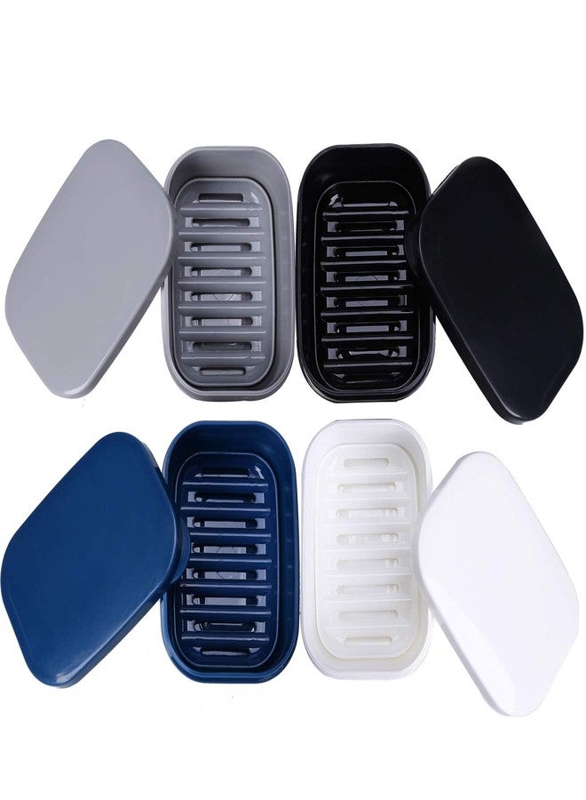PUTING 4Pcs Travel Soap Container - Portable Soap Box, Leakproof Soap Case, Plastic Soap Bar Holder - Camping, Bathroom Shower Gym Hiking Traveling - Image 1