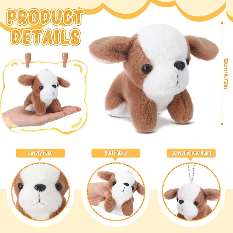 Sosation 20 Pcs Mini Plush Stuffed Puppy Bulk Graduation Gift Dog Party Favor Gift Toy Soft Plush Dog for Goodie Bag Fillers Kids Baby Show Birthday Carnival Prize Party - Image 2