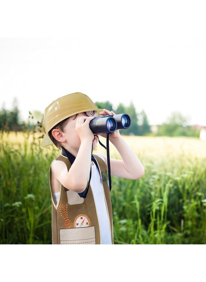 Geyoga 24 Pcs Kids Safari Costume Jungle Birthday Party Decorations Include 8 Plastic Safari Hats 8 Jungle Vest 8 Tote Bags Girls Boys Wild Explorer Costume Outdoor Activity Birthday Halloween Outfit - Image 2