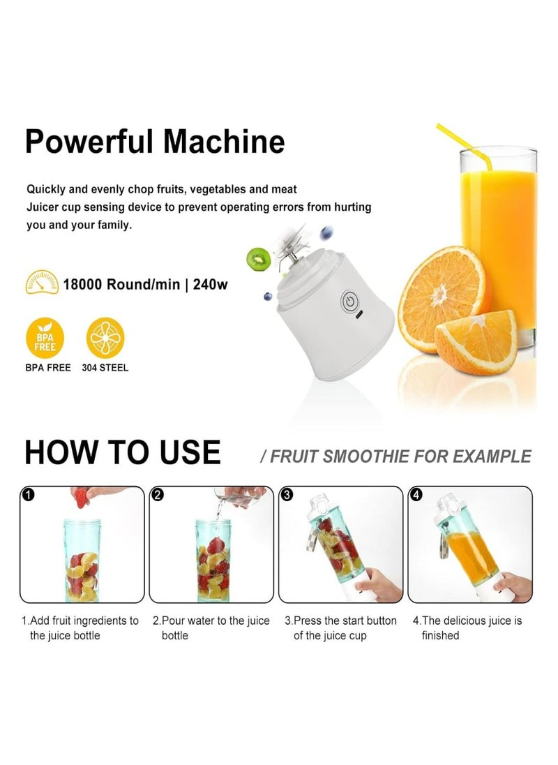 Oasisgalore - Portable Blender, USB Rechargeable, 20 Oz Juicer for Smoothies with 6 Blades - Image 1