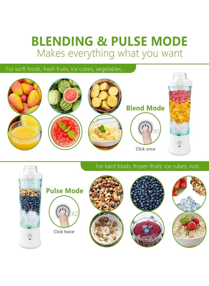 Oasisgalore - Portable Blender, USB Rechargeable, 20 Oz Juicer for Smoothies with 6 Blades - Image 1
