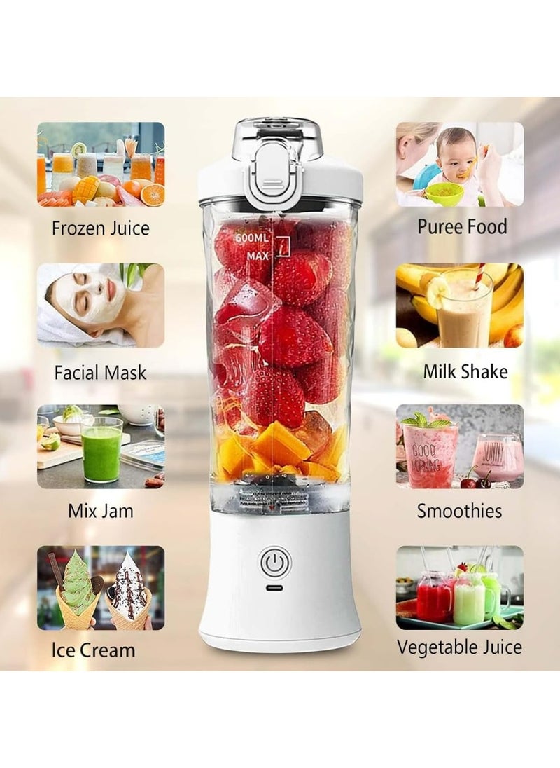 Oasisgalore - Portable Blender, USB Rechargeable, 20 Oz Juicer for Smoothies with 6 Blades - Image 1