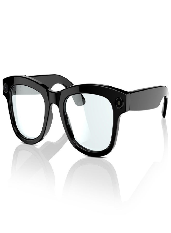 M01Pro AI Smart Glasses (Transparent) – 8MP HD Camera (800W), Anti-Shake Video Recording, Bluetooth Music  Call Function, 16GB Storage, 250mAh Battery, Touch Control, Lightweight Design – Compatible with Android  iOS - Image 1