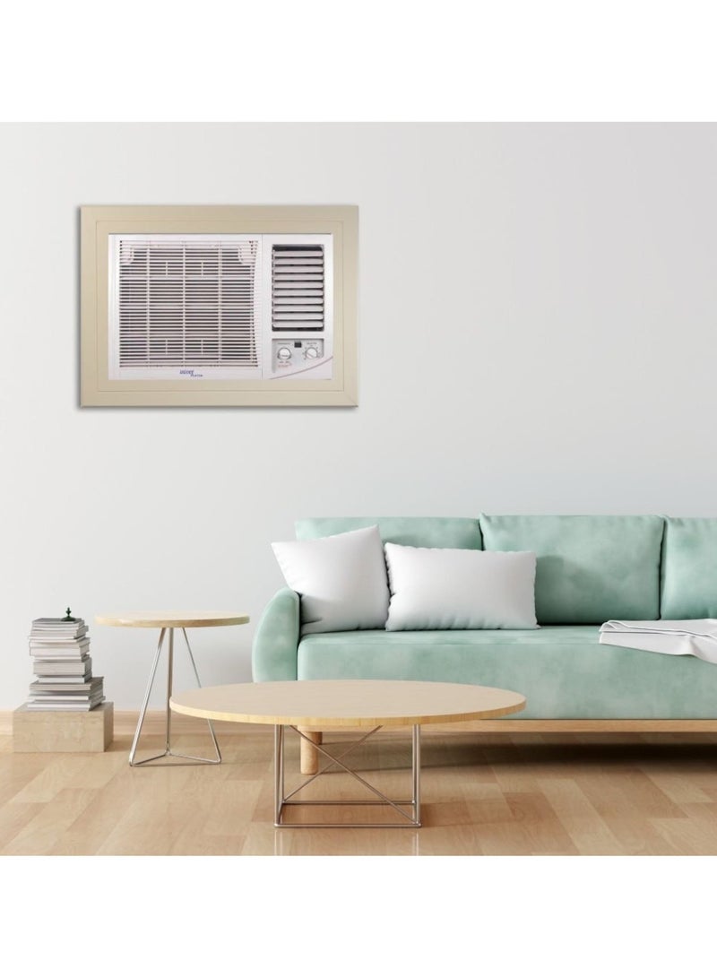 بهنس برواز مكيف شباك خشب ذهبي جاهز عالي الجودة براويز مكيفات اطار ديكور مانعة للغبار والحشرات يحافظ على هواء التكييف سهولة الفك التركيب التنظيف - Image 3