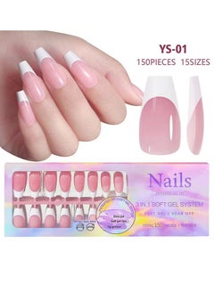 Nee Jolie 150-Piece Removable And Cute False Nails Multicolour  - Image 1