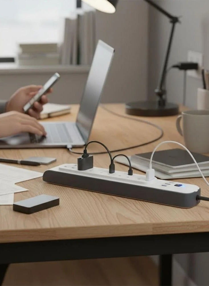 POWERMAX MX70 7-in-1 Power Strip with Overcurrent Protection, USB PD, and 3-meter Cable - Image 2