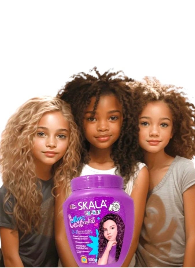 Scala Expert Miss Cachinhos 2 in 1 Treatment & Conditioner Cream The Perfect Solution for Curly Hair Girls 1000g