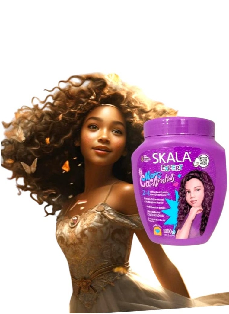 Scala Expert Miss Cachinhos 2 in 1 Treatment & Conditioner Cream The Perfect Solution for Curly Hair Girls 1000g