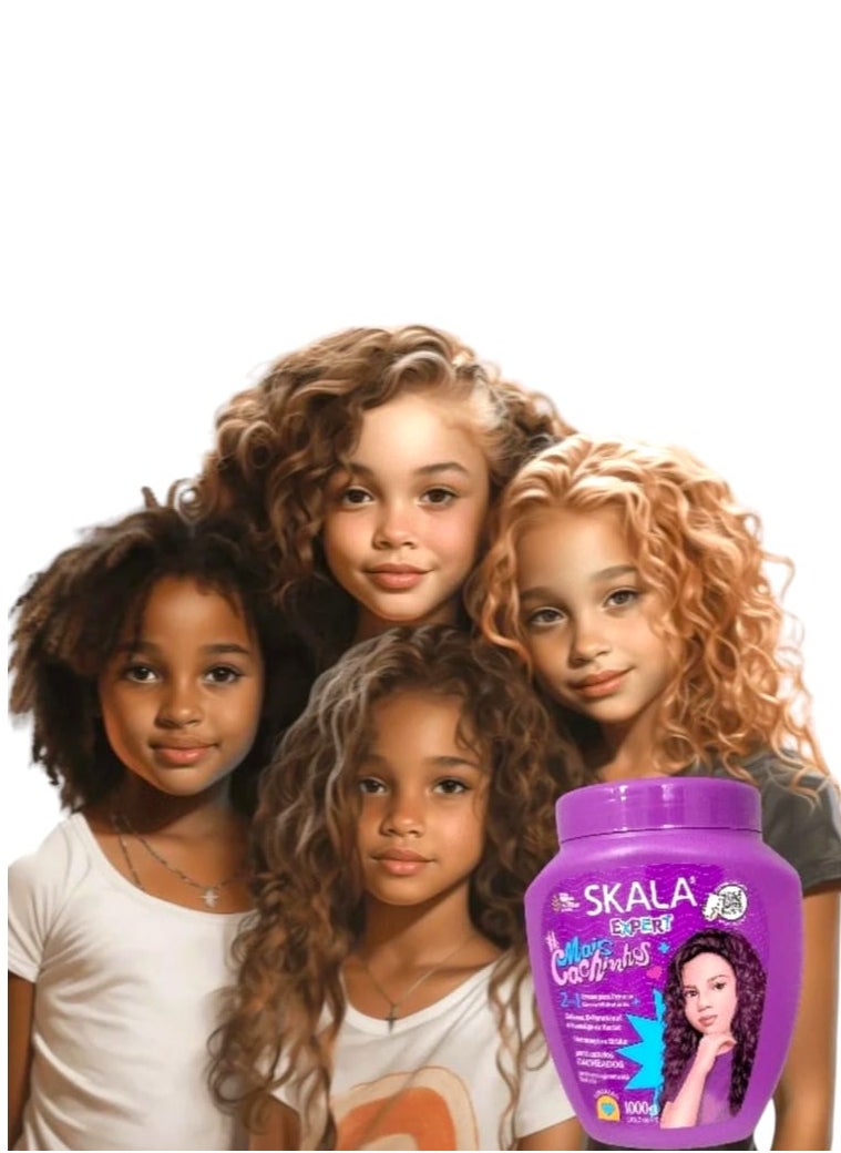 Scala Expert Miss Cachinhos 2 in 1 Treatment & Conditioner Cream The Perfect Solution for Curly Hair Girls 1000g