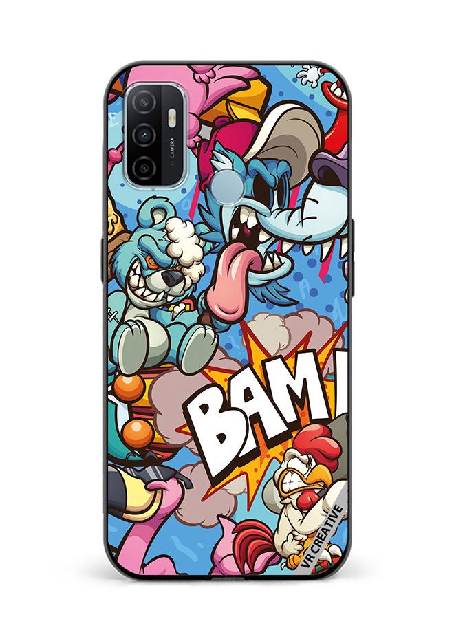 VR CREATIVE Protective Case Cover For Oppo A53 Cartoon Design Multicolour - Image 1