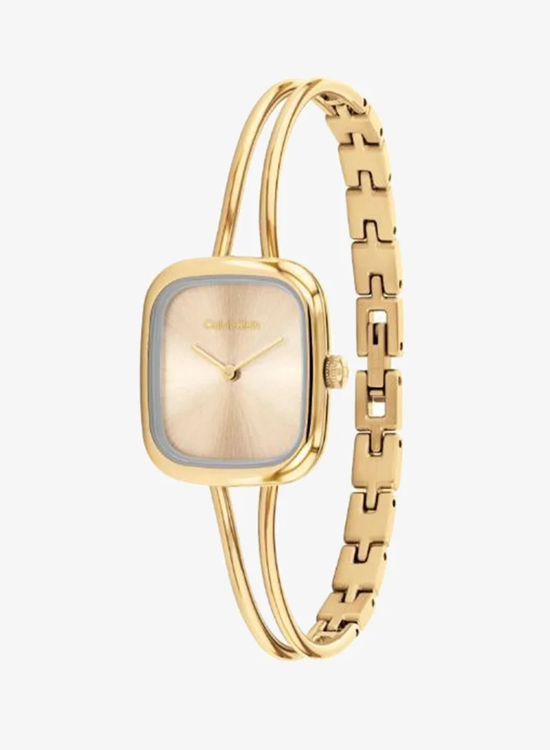 Calvin Klein  Calvin Klein Two Hand Quartz Movement Watch for Women CK ADORE Collection with Gold Colored Stainless Steel Bracelet - 25100132 for Women | Best Price UAE