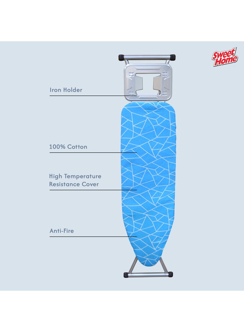Sweet Home Ironing Board with Adjustable Height Mechanism Heat Resistant Foldable Ironing Board Cotton Cover Freestanding Heavy-Duty Non Slip Legs for Home, Laundry Room or Dormitory Use - Image 4