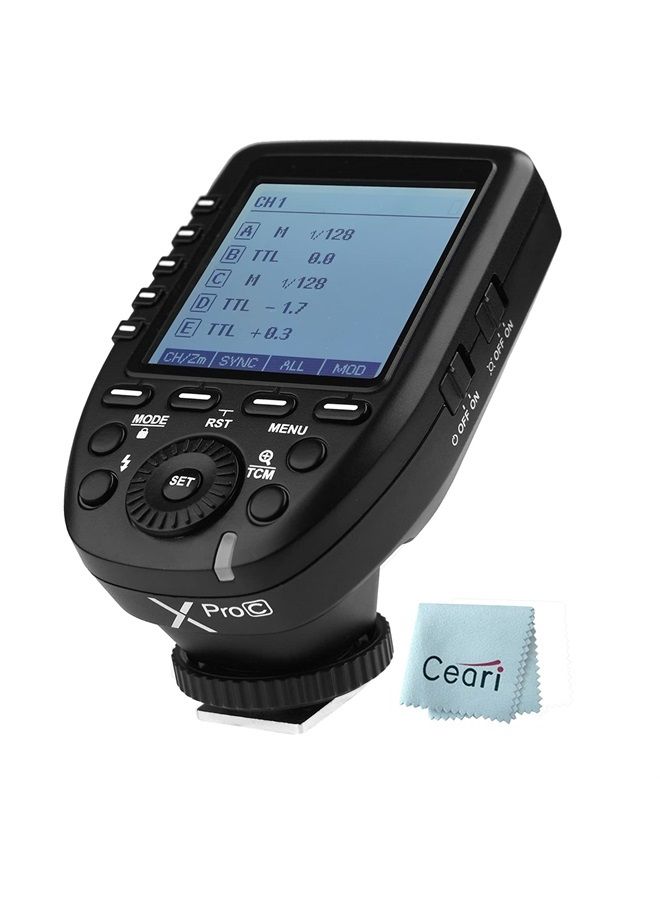 Godox Xpro-C TTL Wireless Flash Trigger Compatible for Canon EOS Cameras, Support 1/8000s HSS, 5 Dedicated Groups Buttons, Large Dot-Matrix LCD Display - Image 1