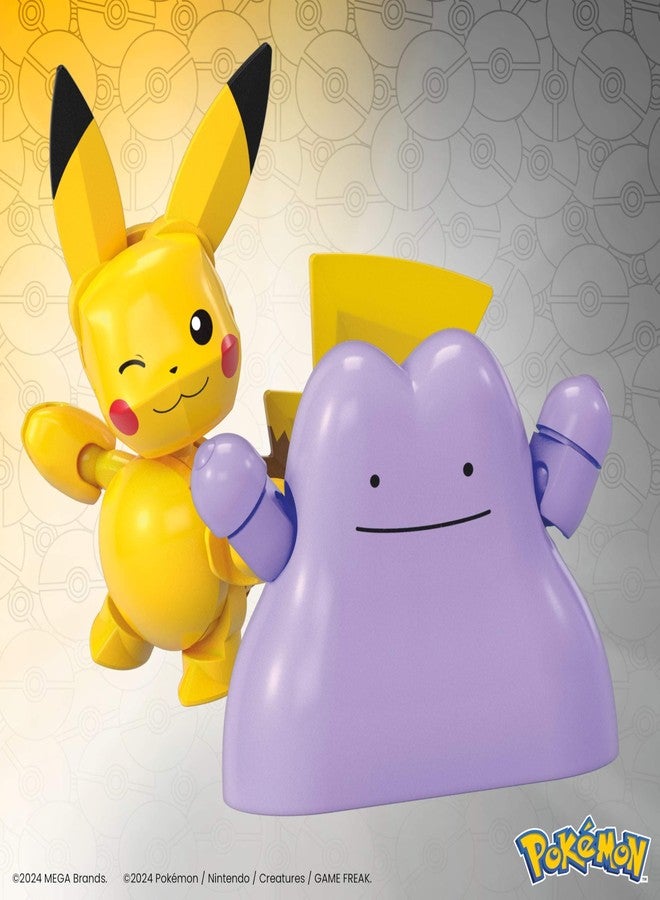 Mega Brands MEGA Pokémon Action Figure Building Toys Set, Poké Ball 2-Pack, Pikachu and Ditto with 42 Pieces, for Kids - Image 4