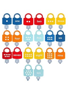 MIXDE Kids Learning Locks with Keys, 123 Dots Numbers Matching and Counting Toys, Montessori Educational Toys for Toddlers Boys Girls  - Image 1