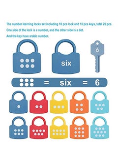 MIXDE Kids Learning Locks with Keys, 123 Dots Numbers Matching and Counting Toys, Montessori Educational Toys for Toddlers Boys Girls  - Image 2
