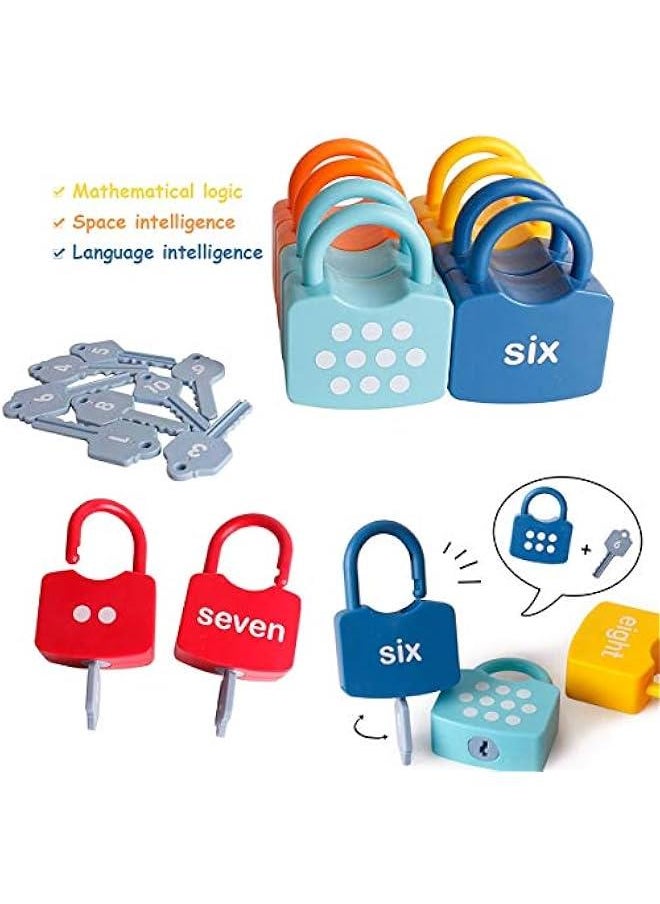 MIXDE Kids Learning Locks with Keys, 123 Dots Numbers Matching and Counting Toys, Montessori Educational Toys for Toddlers Boys Girls  - Image 3