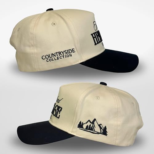 CITRUSY Vintage Western Trucker Hat | Men & Women | Embroidered Trendy Caps | Country Cute Hats for Cowgirls & Cowboys | Camo Denim Cotton Styles | Snapback Hat (Heartland Heritage | Black) - Image 3