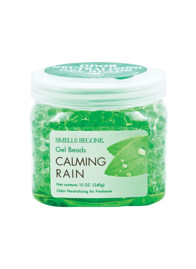 Smells Begone - Calming Rain Odor Neutralizing Air Freshener Gel Beads Green 340 g 52512 - Image 1