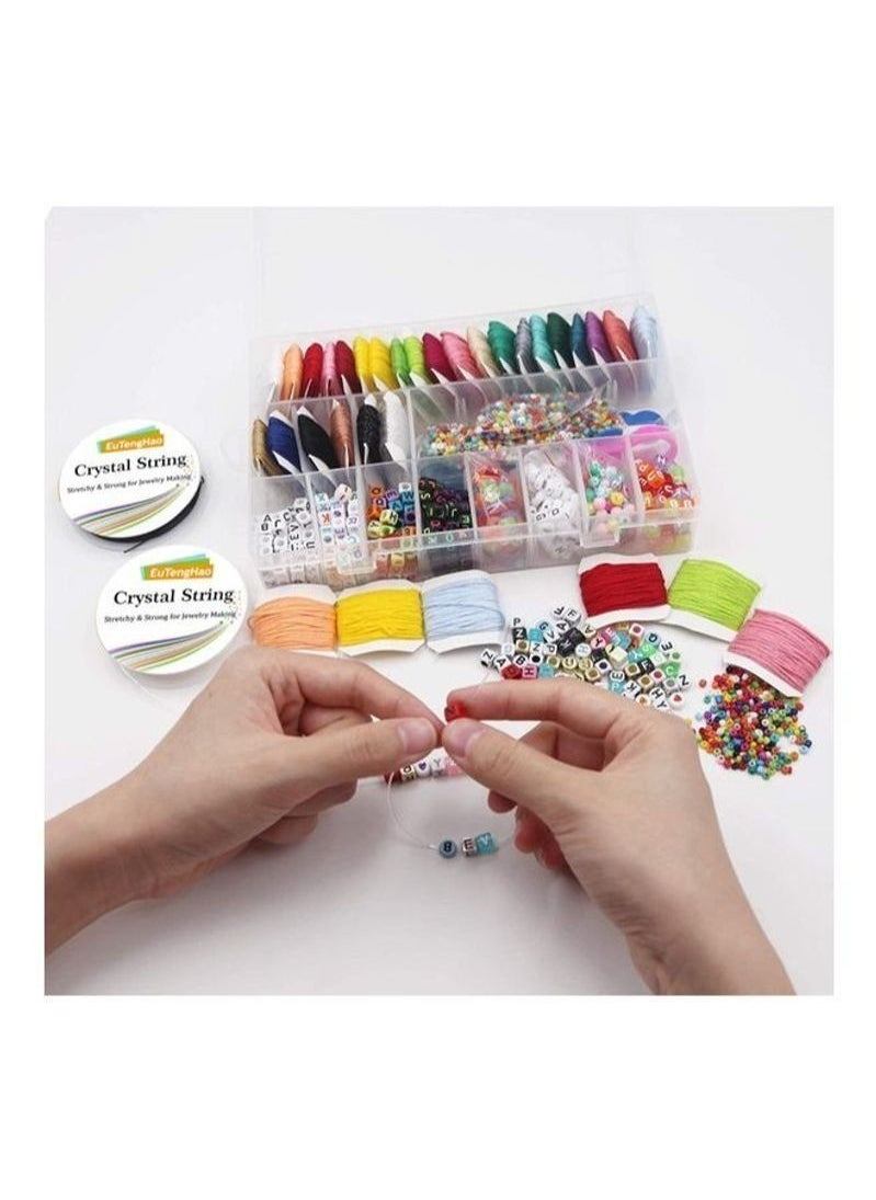 Generic - Glass Beads And Alphabet Letter Jewellery Making Kit - Image 1