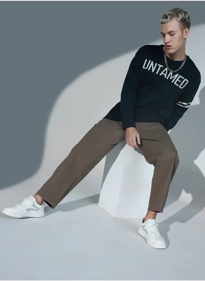 Hubberholme Forest Green Sweater For Men