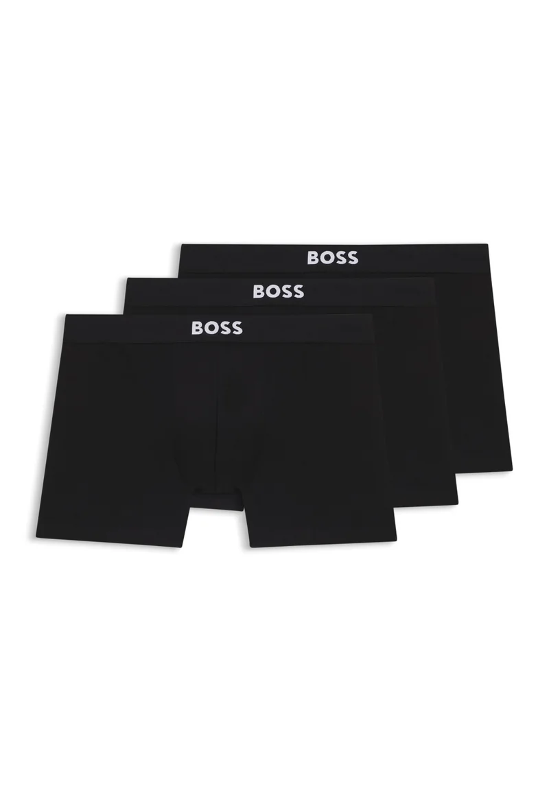 BOSS Three-pack of boxer briefs in stretch cotton