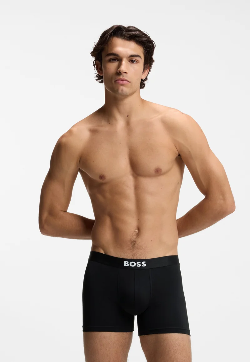 BOSS Three-pack of boxer briefs in stretch cotton