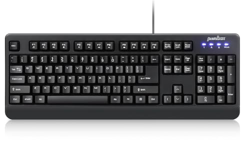 Perixx PERIBOARD-517 Wired Washable USB Keyboard, Certified with IP 65 Level, Black, US English Layout - Image 1