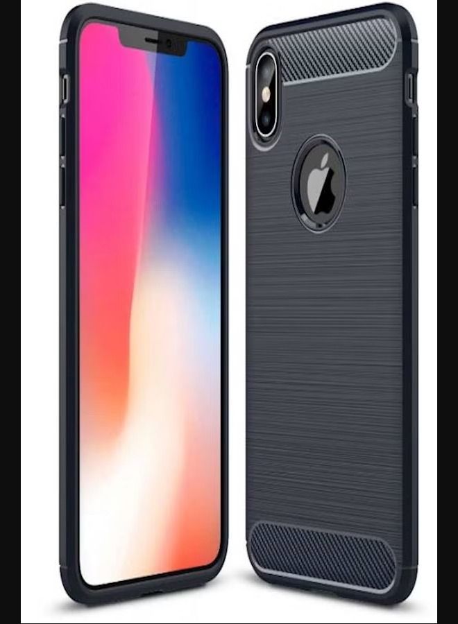 حافظة آيفون Xs ماكس TPU درع مقاوم للصدمات امتصاص الصدمات ألياف الكربون غطاء ناعم حماية كاملة لحافظة الهاتف - Image 1