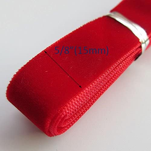 Chenkou Craft 30 Yards 5/8" Velvet Ribbon Total 30 Colors Assorted Lots Bulk (Multicolored, 5/8"(15mm)) - Image 2