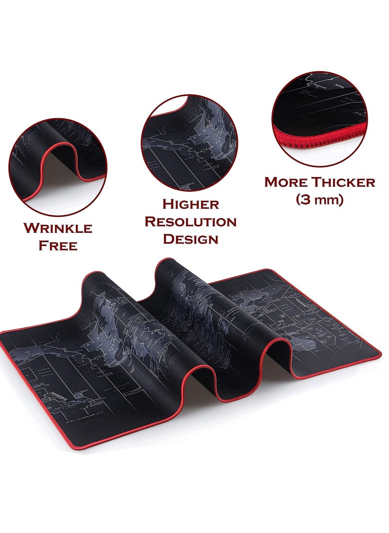 erorex - Waterproof Gaming Mouse Pad XXL 900 X 400 X 3 mm extra thick and large mouse pad extended mouse pad XXL non slip rubber base Perfectly stitched edges Extended XXX Large - Image 1
